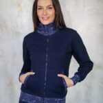 örökkék // everblue - Heritage női állógalléros pulóver - indás