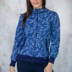 örökkék // everblue - Heritage női kapucnis - indás csíkos