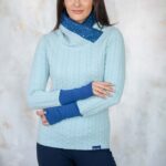 örökkék // everblue - Heritage női kámzsás - Fonott Jégkék