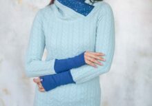 örökkék // everblue - Heritage női kámzsás - Fonott Jégkék